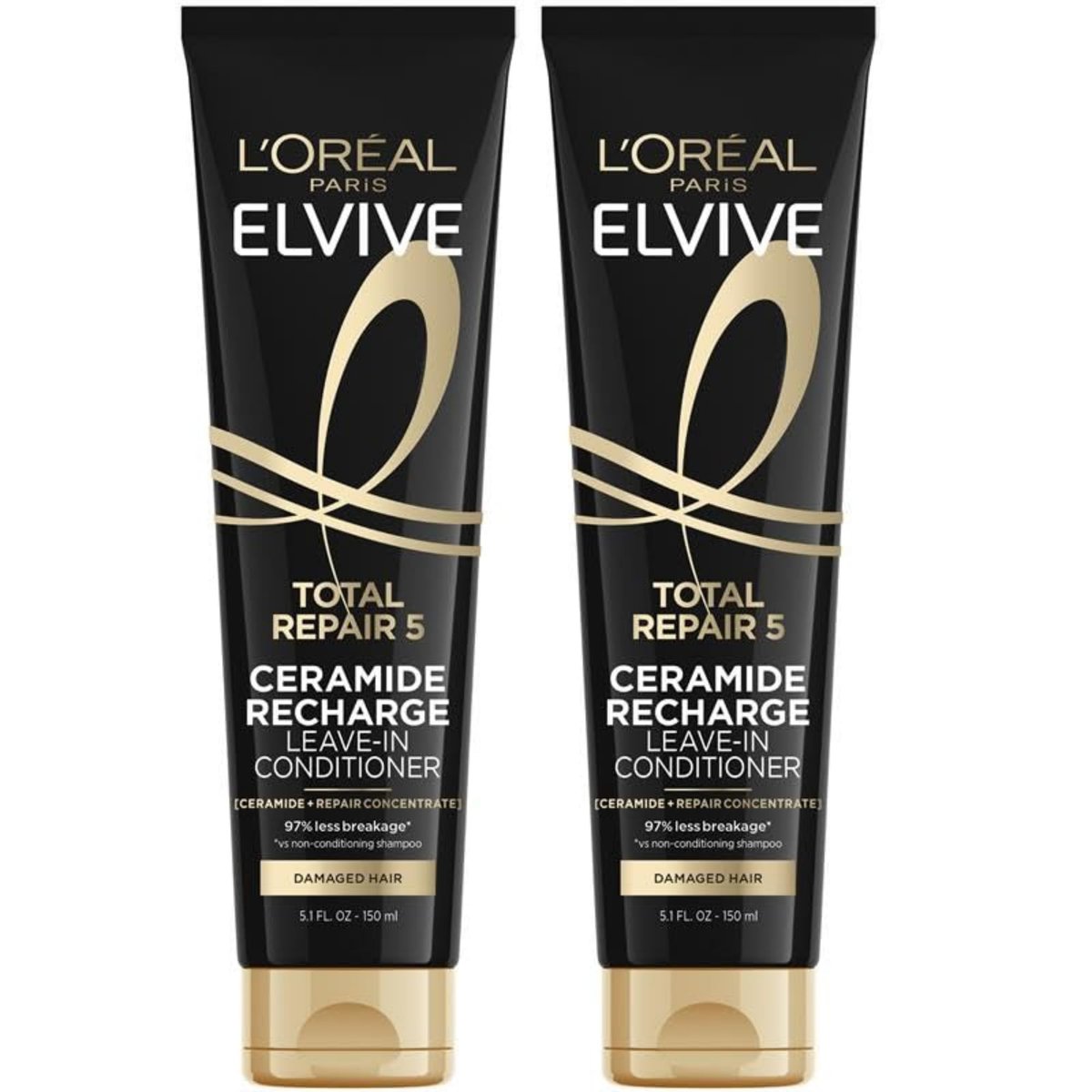 L'Oreal Paris Elvive Total Repair 5 Protein Recharge Leave In Conditioner & Heat Protectant, 2 Pack (5.1 oz Each) - görsel 2