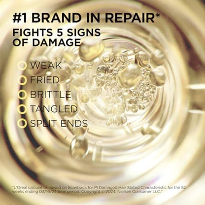 L'Oreal Paris Elvive Total Repair 5 Protein Recharge Leave In Conditioner & Heat Protectant, 2 Pack (5.1 oz Each)