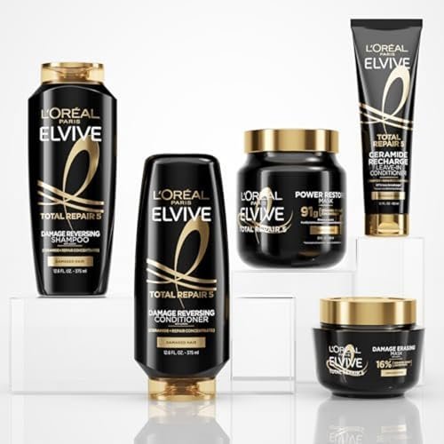 L'Oreal Paris Elvive Total Repair 5 Protein Recharge Leave In Conditioner & Heat Protectant, 2 Pack (5.1 oz Each) - görsel 13