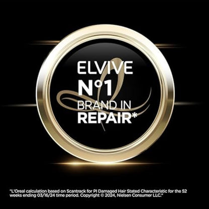 L'Oreal Paris Elvive Total Repair 5 Protein Recharge Leave In Conditioner & Heat Protectant, 2 Pack (5.1 oz Each)