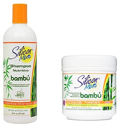 Silicon Mix Bamboo Hair Treatment & Shampoo Combo Set (16 oz Each) Avelisse