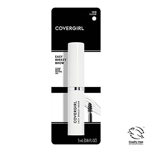 COVERGIRL Easy Breezy Brow Volumizing Gel - Clear, 0.16 Fl Oz - 24-Hour Hold with Argan Oil & Biotin Avelisse