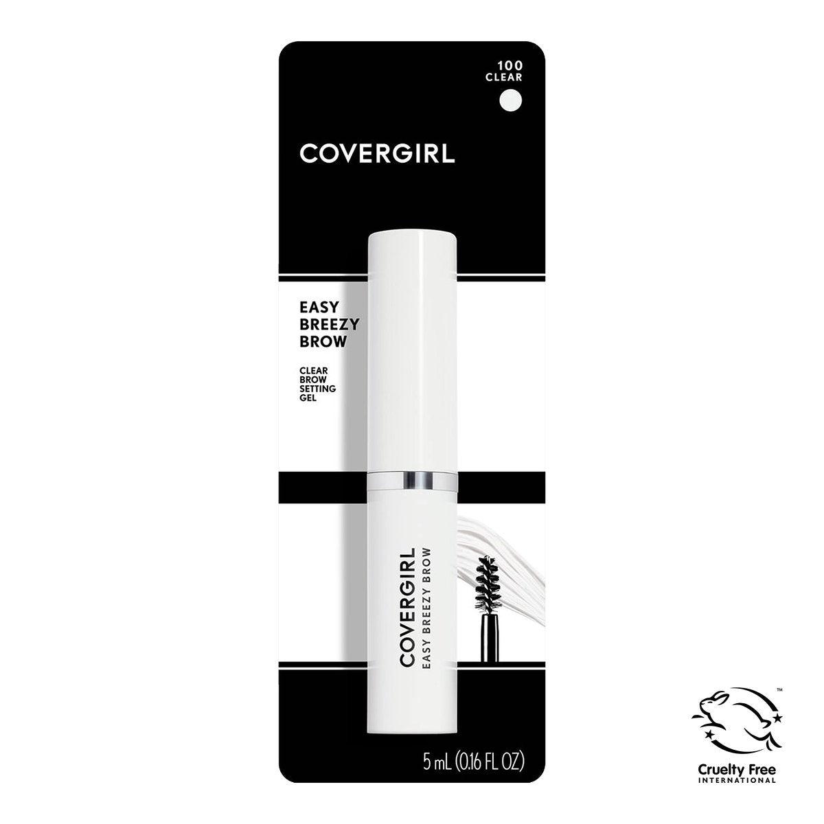 COVERGIRL Easy Breezy Brow Volumizing Gel - Clear, 0.16 Fl Oz - 24-Hour Hold with Argan Oil & Biotin Avelisse