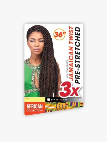 Sensationnel X-Pression Pre-Stretched Crochet Braid 3X Jamaican Twist 36" (4 Medium Brown) - görsel 6