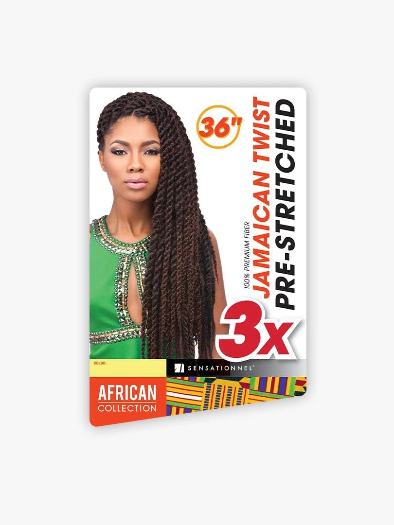 Sensationnel X-Pression Pre-Stretched Crochet Braid 3X Jamaican Twist 36" (4 Medium Brown) - görsel 5