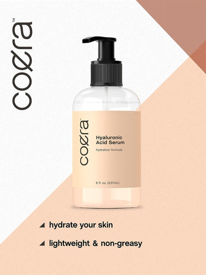 Coera Hyaluronic Acid Serum 8 fl oz – Moisturizing & Hydrating for Face, Skin, Hair & Nails – Paraben & SLS Free