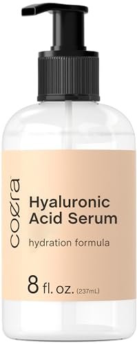 Coera Hyaluronic Acid Serum 8 fl oz – Moisturizing & Hydrating for Face, Skin, Hair & Nails – Paraben & SLS Free