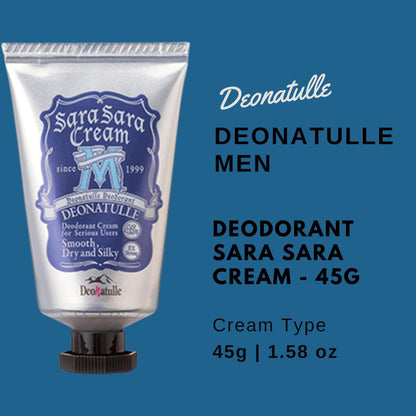 Deonatulle For Men Deodorant Sara Sara Cream - 45g (1.58 oz) - Powerful Sweat & Odor Control