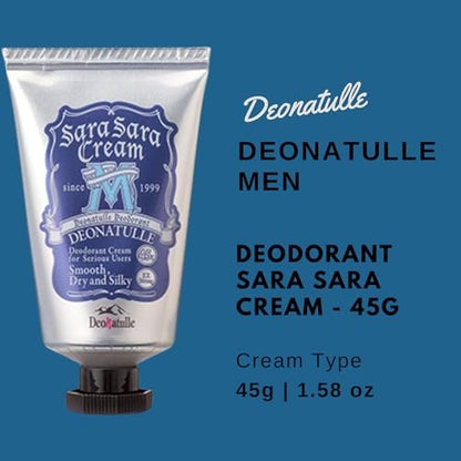 Deonatulle For Men Deodorant Sara Sara Cream - 45g (1.58 oz) - Powerful Sweat & Odor Control