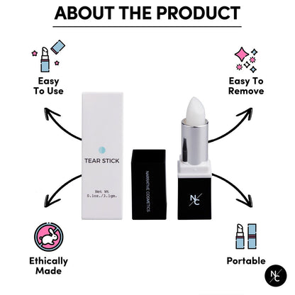 Narrative Cosmetics Tear Stick - Professional Menthol Wax Cry Stick for Natural Tears on Cue | SFX Makeup for Film, Theatre, TV, Cosplay & Halloween