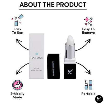 Narrative Cosmetics Tear Stick - Professional Menthol Wax Cry Stick for Natural Tears on Cue | SFX Makeup for Film, Theatre, TV, Cosplay & Halloween