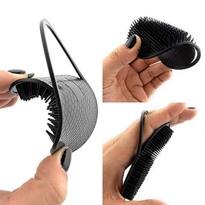 GENTS Palm Hair Brushes – Colorful Portable Styling Combs for All Hair Types, Ergonomic Grip for Easy Use, Set of 8 – Made in USA