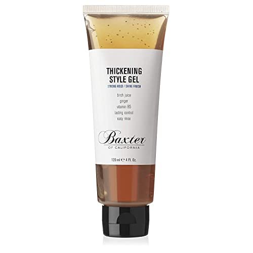 Baxter of California Thickening Style Gel for Men - Strong Hold & Shine Finish, Lasting Control, Easy Rinse - 4 oz Avelisse