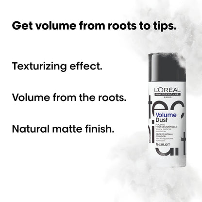 L'Oréal Professionnel Paris Volume Dust - Weightless Volume & Medium Hold Texture Powder for All Hair Types Avelisse