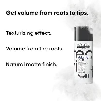 L'Oréal Professionnel Paris Volume Dust - Weightless Volume & Medium Hold Texture Powder for All Hair Types Avelisse