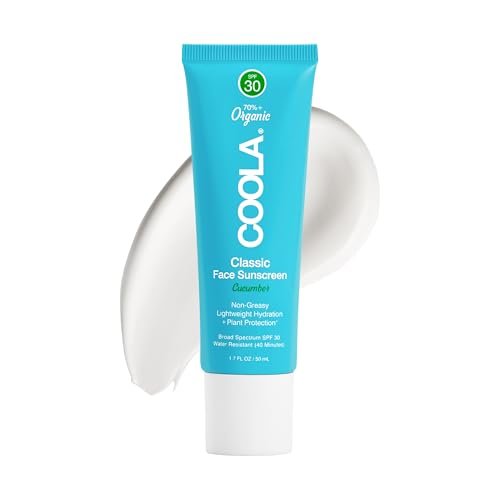 COOLA Organic Face Sunscreen SPF 30 Sunblock Lotion - Cucumber, 1.7 Fl Oz | Daily Facial Sun Protection Avelisse