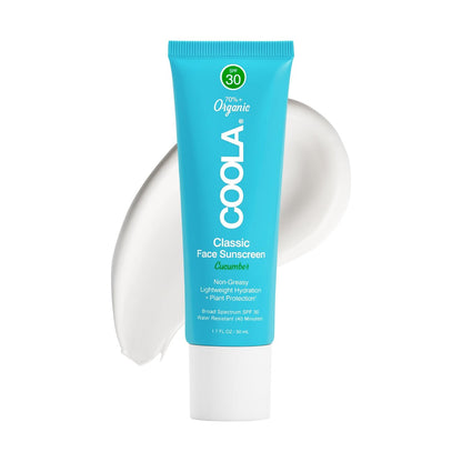 COOLA Organic Face Sunscreen SPF 30 Sunblock Lotion - Cucumber, 1.7 Fl Oz | Daily Facial Sun Protection Avelisse