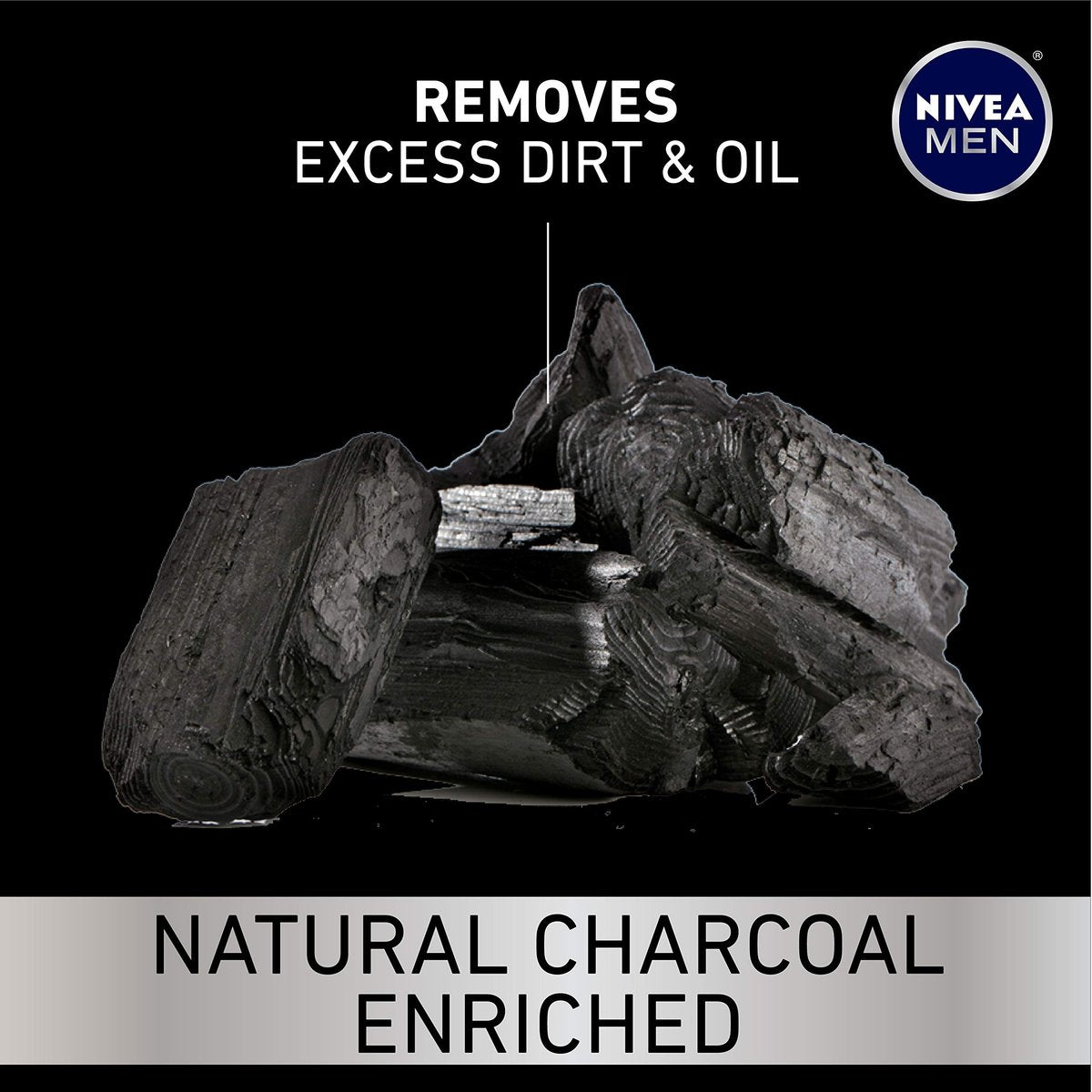 NIVEA MEN DEEP Cleansing Beard and Face Wash with Natural Charcoal, 3-Pack (3.3 Fl Oz Each) Avelisse
