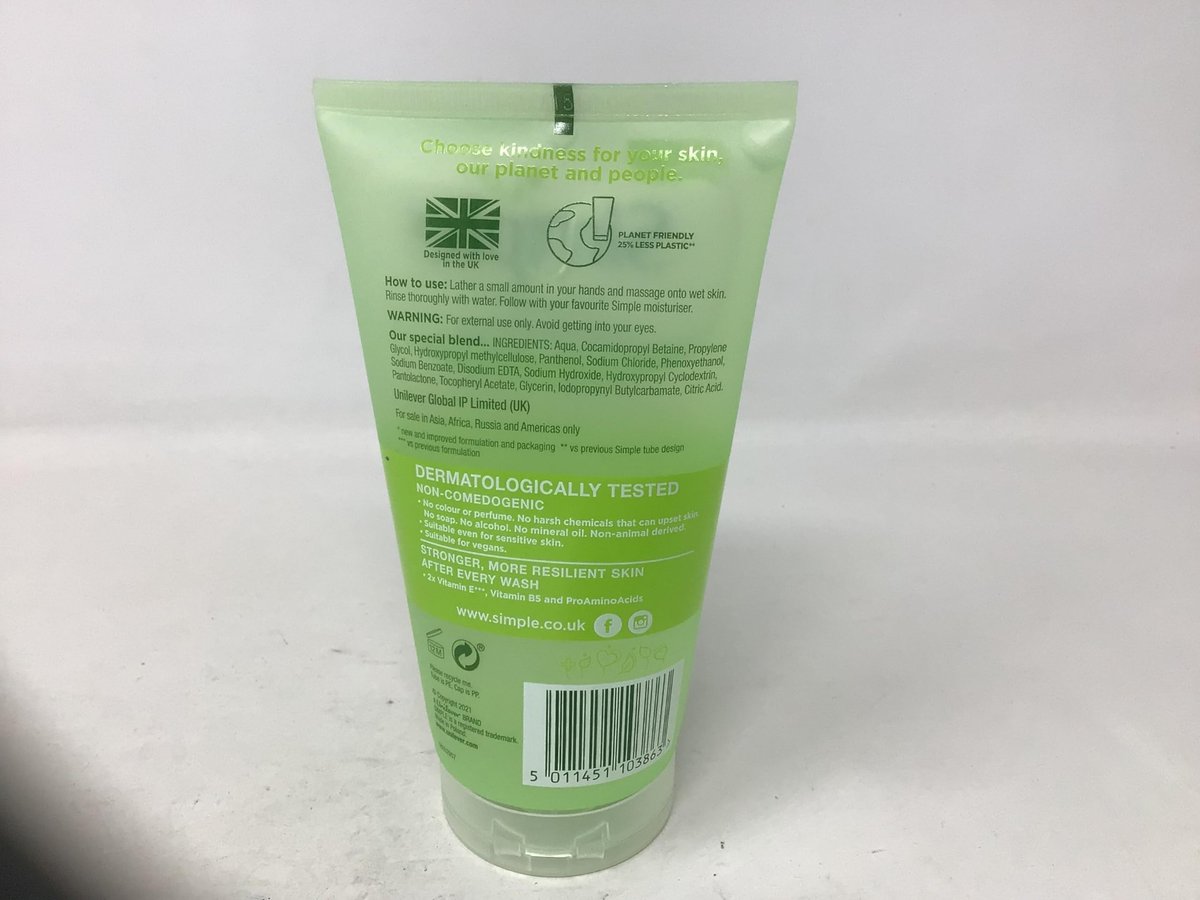 Simple Kind to Skin Refreshing Facial Gel Wash, 5.07 oz (150 ml) - Pack of 3 Avelisse