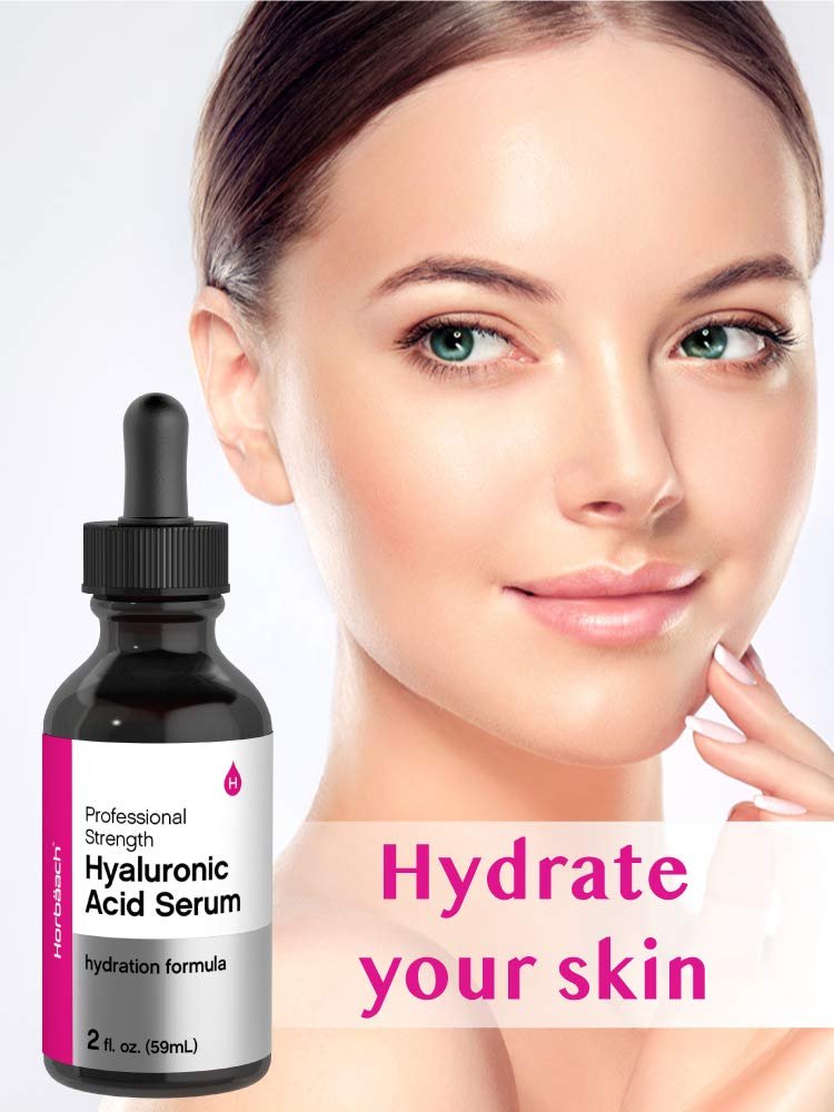 Horbäach Hyaluronic Acid Serum For Face | 2 oz | Paraben & SLS Free Moisturizer - görsel 3