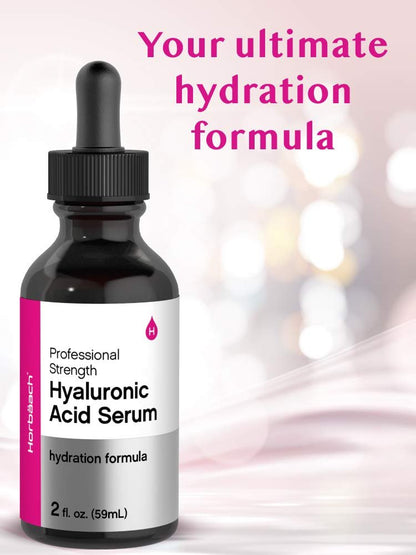 Horbäach Hyaluronic Acid Serum For Face | 2 oz | Paraben & SLS Free Moisturizer