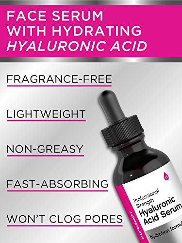 Horbäach Hyaluronic Acid Serum For Face | 2 oz | Paraben & SLS Free Moisturizer - görsel 10