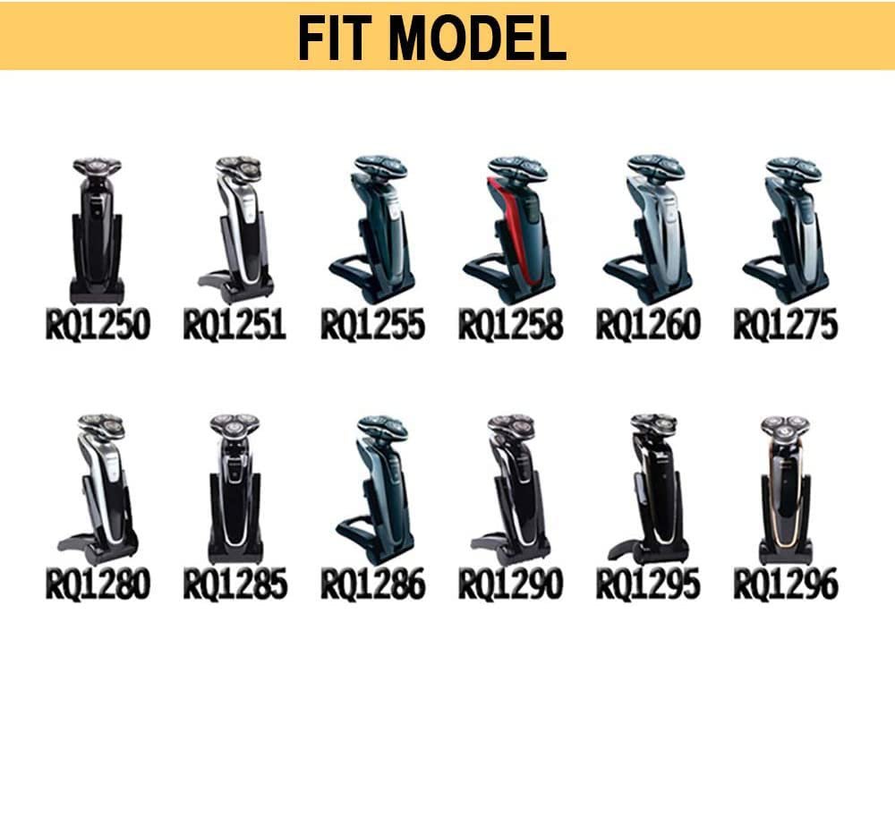 Poweka RQ12 Replacement Shaver Head Compatible with Philips Norelco RQ11, RQ10 Sensotouch 3D 1260X RQ1250 RQ1295 RQ1180 Arcitec Razor Shaving Unit Triple 3D Avelisse