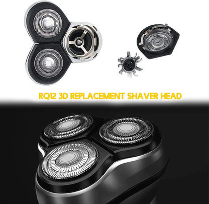 Poweka RQ12 Replacement Shaver Head Compatible with Philips Norelco RQ11, RQ10 Sensotouch 3D 1260X RQ1250 RQ1295 RQ1180 Arcitec Razor Shaving Unit Triple 3D Avelisse