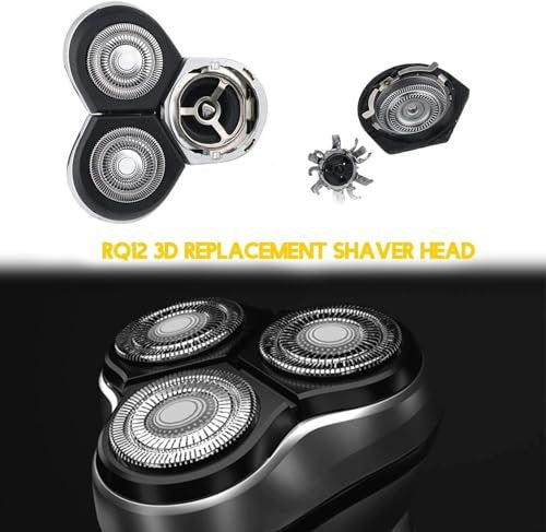Poweka RQ12 Replacement Shaver Head Compatible with Philips Norelco RQ11, RQ10 Sensotouch 3D 1260X RQ1250 RQ1295 RQ1180 Arcitec Razor Shaving Unit Triple 3D Avelisse