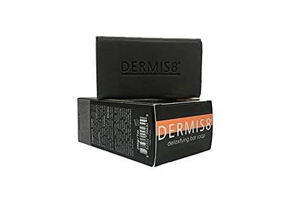 Dermis8° Detoxifying Soap Bar with Coconut Charcoal & Peppermint – 200g Deep Cleansing Facial & Body Soap