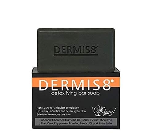 Dermis8° Detoxifying Soap Bar with Coconut Charcoal & Peppermint – 200g Deep Cleansing Facial & Body Soap - görsel 3