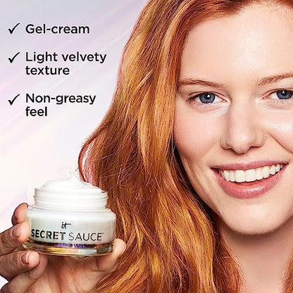 IT Cosmetics Secret Sauce Anti-Aging Face Moisturizer – Hydrating & Plumping Cream for Fine Lines, Wrinkles & Dark Spots, Vegan, Day or Night, 2 fl. oz Avelisse