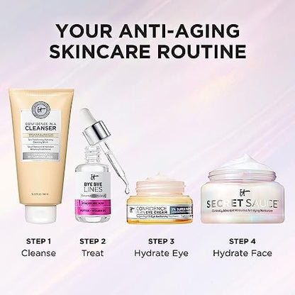 IT Cosmetics Secret Sauce Anti-Aging Face Moisturizer – Hydrating & Plumping Cream for Fine Lines, Wrinkles & Dark Spots, Vegan, Day or Night, 2 fl. oz Avelisse