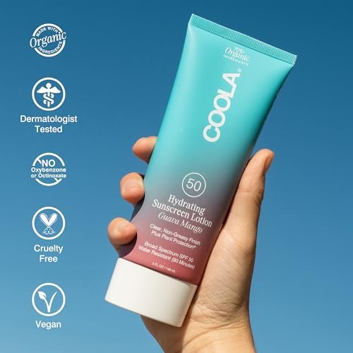 COOLA Organic Sunscreen SPF 50 Sunblock Body Lotion – Dermatologist Tested, Vegan & Gluten Free, Guava Mango Scent, 5 Fl Oz Avelisse
