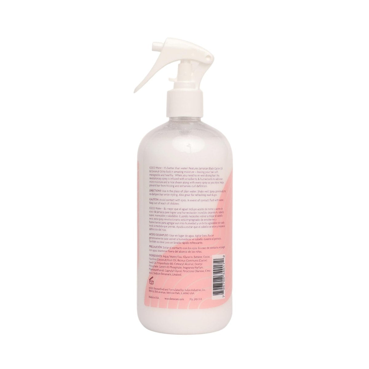 KeraCare Coconut Water Light Hair Refresher Spray - 16 oz - Moisturizing & Hydrating with Jamaican Black Castor Oil and Coconut Oil - görsel 3