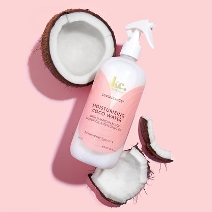 KeraCare Coconut Water Light Hair Refresher Spray - 16 oz - Moisturizing & Hydrating with Jamaican Black Castor Oil and Coconut Oil