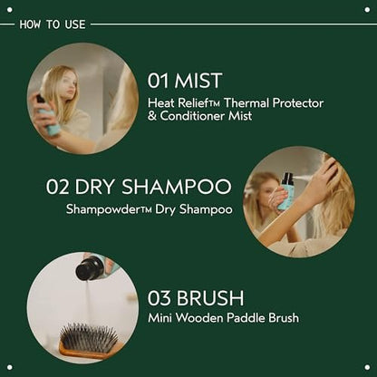 Aveda Heat Relief Thermal Protector & Conditioning Mist | 97% Naturally Derived | Adds Shine & Conditions Dry Hair | Iconic Shampure Aroma, 3.4 Fl Oz Avelisse