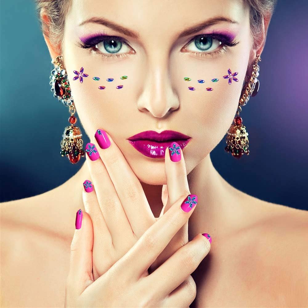 6400pcs Nail Art Rhinestones Kit – Acrylic Crystal Gems & Sequins with Tweezers & Wax Pen for DIY Nail Art - görsel 15