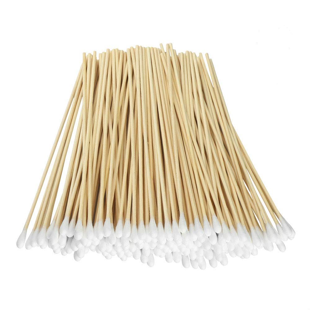Yinghezu 200 Count 6-Inch Wooden Handle Cotton Swabs – Long Cotton Tipped Applicators for Makeup, Cleaning, and Precision Use - görsel 2