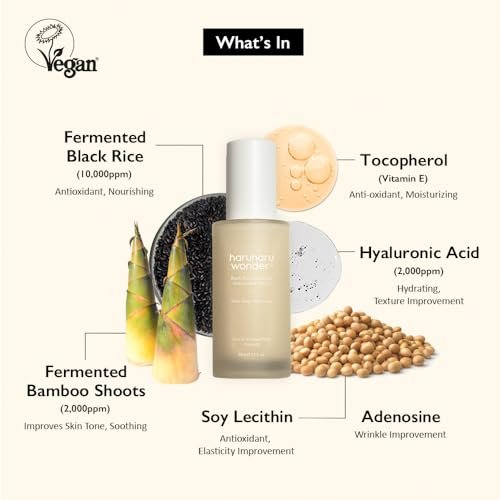 Haruharu Wonder Black Rice Hyaluronic Anti-Wrinkle Serum – Firming & Wrinkle Care (50 ml / 1.6 fl. oz) Avelisse