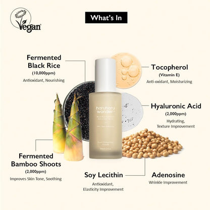 Haruharu Wonder Black Rice Hyaluronic Anti-Wrinkle Serum – Firming & Wrinkle Care (50 ml / 1.6 fl. oz) Avelisse