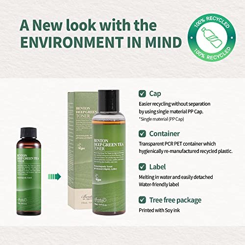 BENTON Green Tea Toner - Hydrating & Soothing Face Toner for Sensitive Skin, 5.07 Fl Oz Avelisse