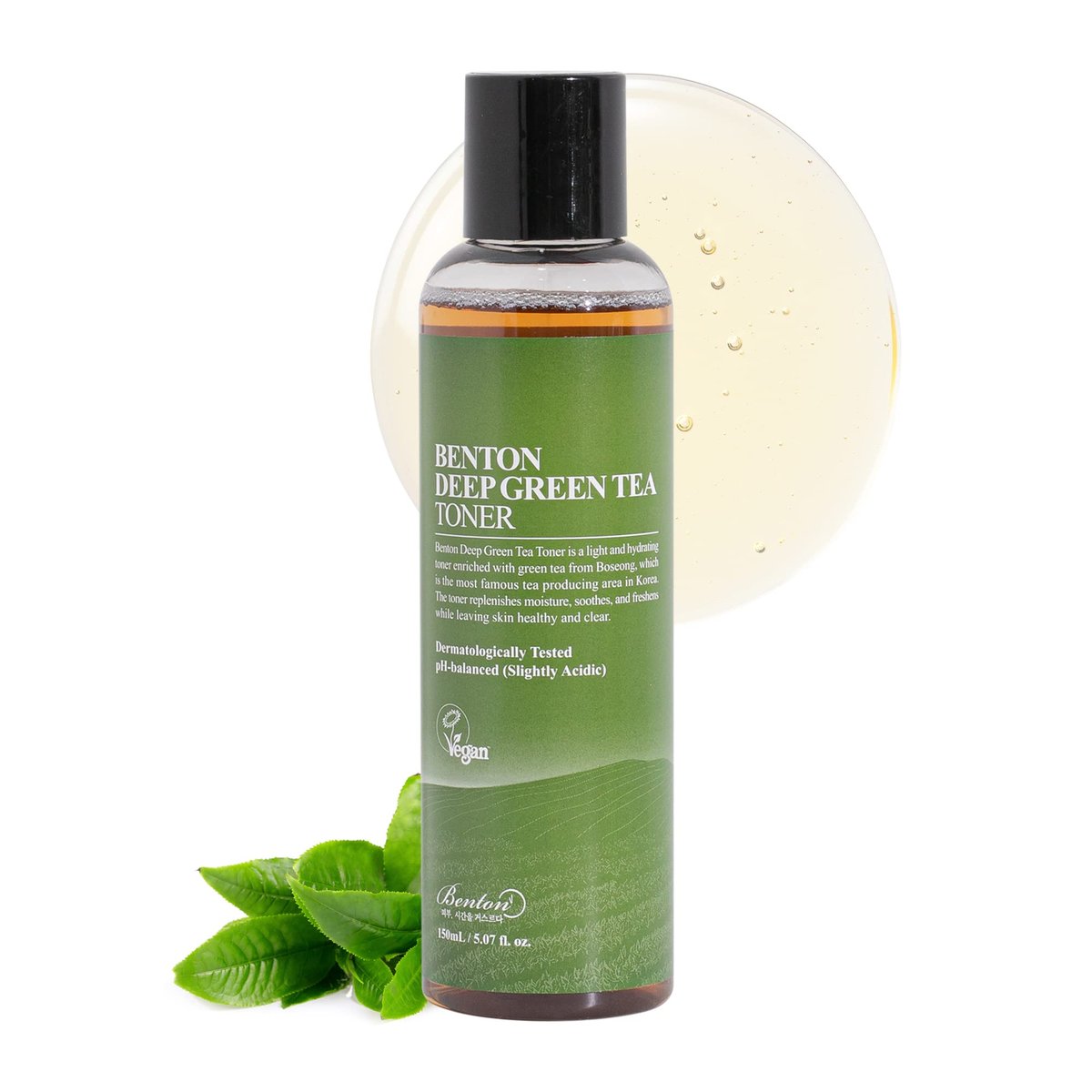 BENTON Green Tea Toner - Hydrating & Soothing Face Toner for Sensitive Skin, 5.07 Fl Oz Avelisse