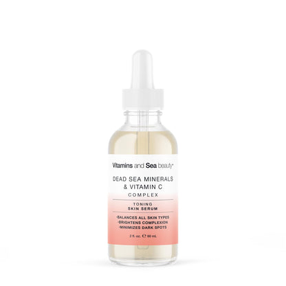 Toning Skin Serum with Vitamin C Complex & Dead Sea Minerals – Brightening, Dark Spot Minimizer, Toning Facial Serum – Vegan, Paraben-Free – 2 fl oz Avelisse