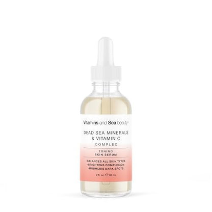 Toning Skin Serum with Vitamin C Complex & Dead Sea Minerals – Brightening, Dark Spot Minimizer, Toning Facial Serum – Vegan, Paraben-Free – 2 fl oz Avelisse