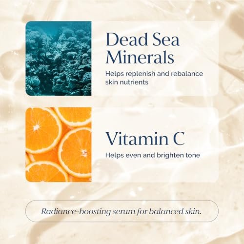 Toning Skin Serum with Vitamin C Complex & Dead Sea Minerals – Brightening, Dark Spot Minimizer, Toning Facial Serum – Vegan, Paraben-Free – 2 fl oz Avelisse