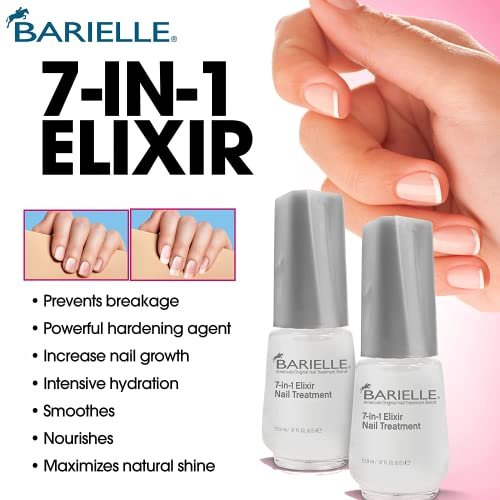 Barielle 7-In-1 Elixir Nail Treatment – Strengthening & Restoring Oil for Healthy Nails, 0.5 oz Avelisse