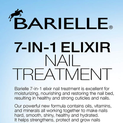 Barielle 7-In-1 Elixir Nail Treatment – Strengthening & Restoring Oil for Healthy Nails, 0.5 oz Avelisse
