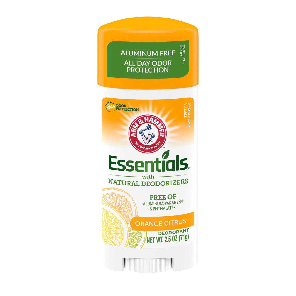 Arm & Hammer Essentials Deodorant - Crisp Orange Citrus, 2.5 oz (Pack of 6) - Natural Deodorant with Baking Soda Avelisse