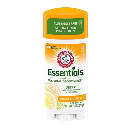 Arm & Hammer Essentials Deodorant - Crisp Orange Citrus, 2.5 oz (Pack of 6) - Natural Deodorant with Baking Soda Avelisse
